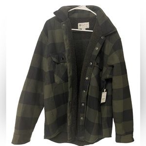 NWT Green & black button up jacket